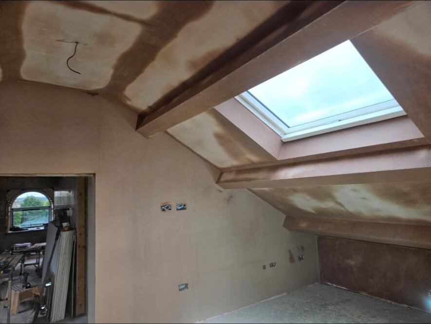 Loft conversion plastering by D Whitley Plastering