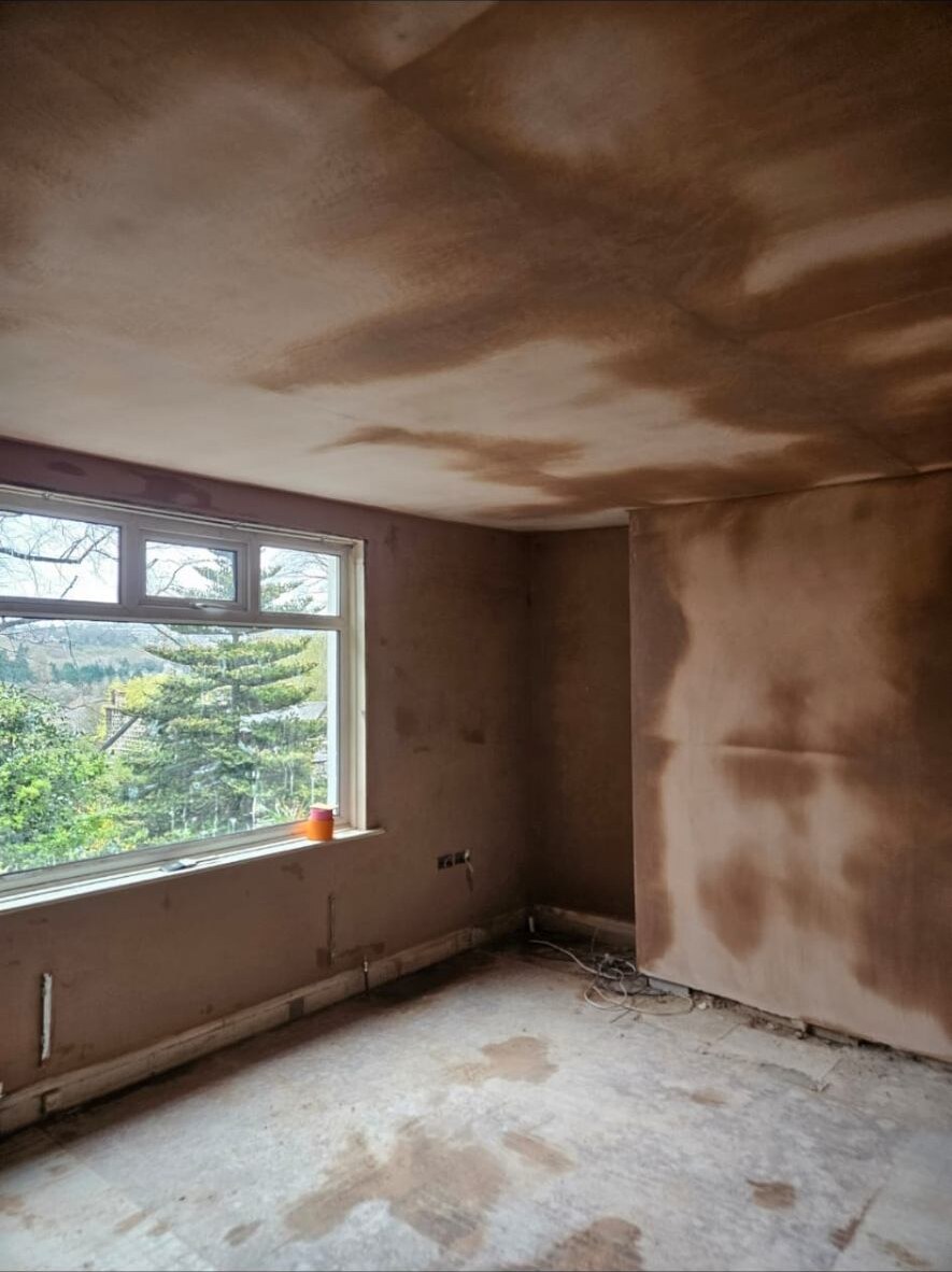 Bedroom re-plastering by D Whitley Plastering