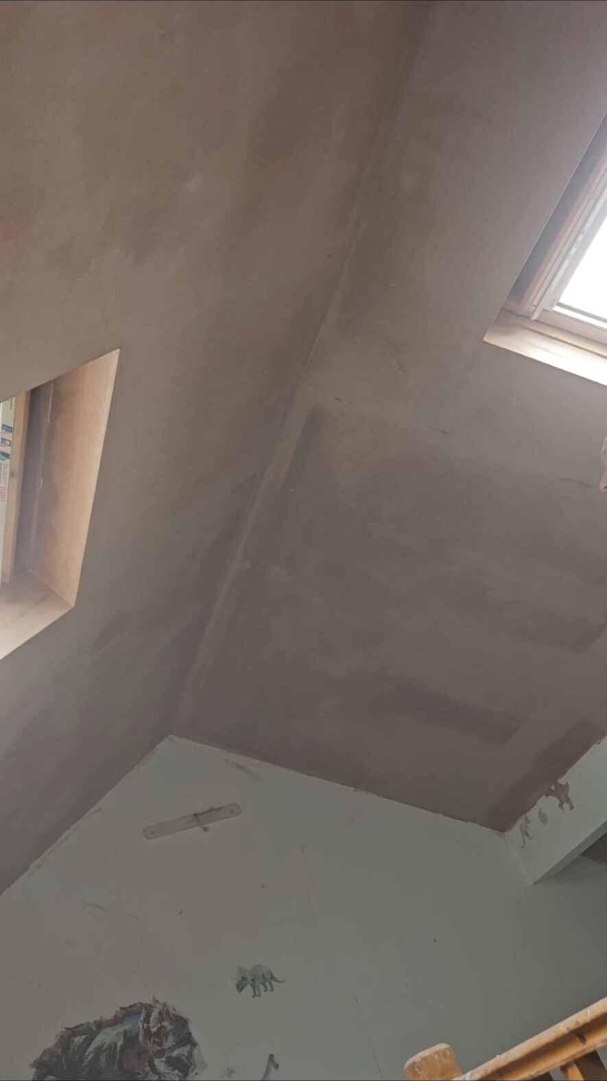 Dormer bedroom plastering by D Whitley Plastering