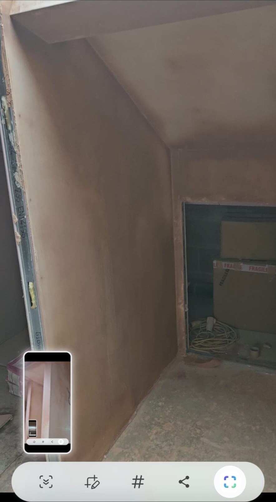 Under-stairs plastering by D Whitley Plastering