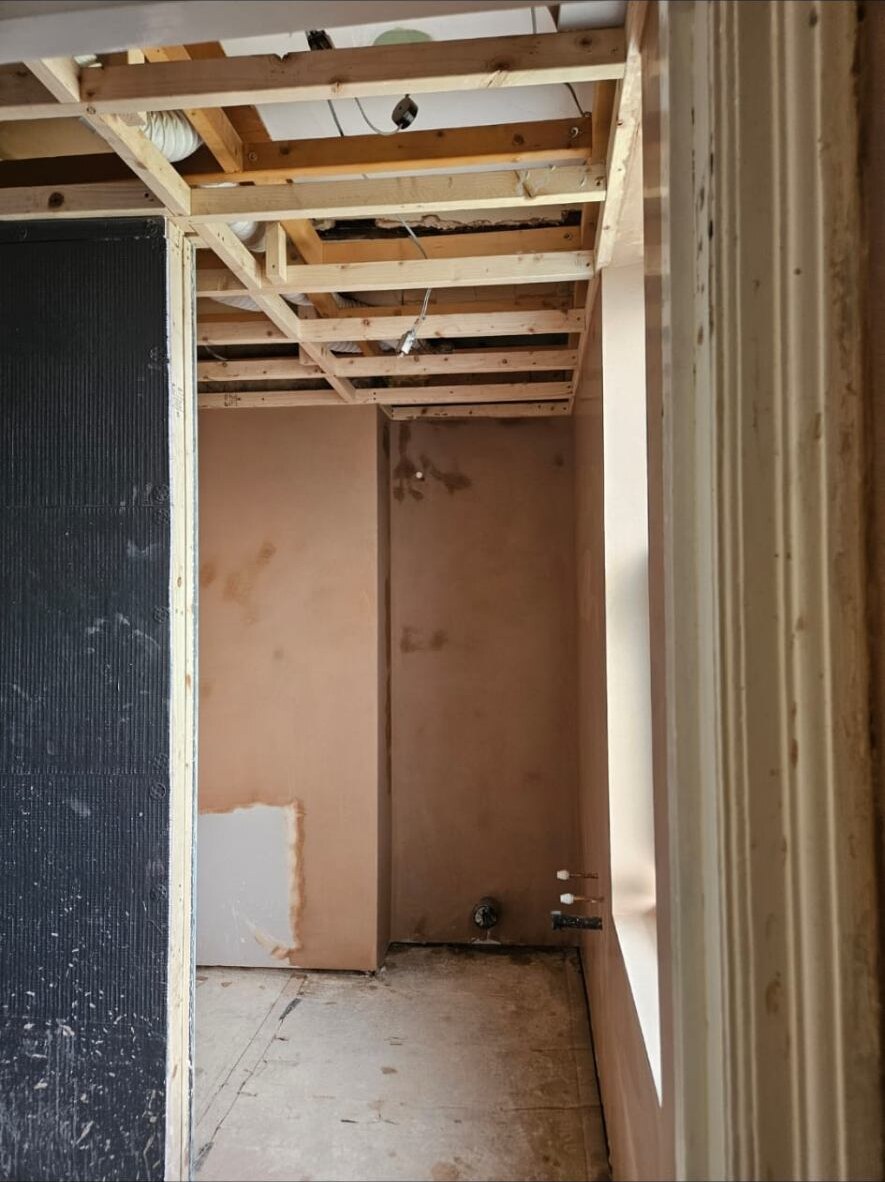 Under-stairs plastering by D Whitley Plastering