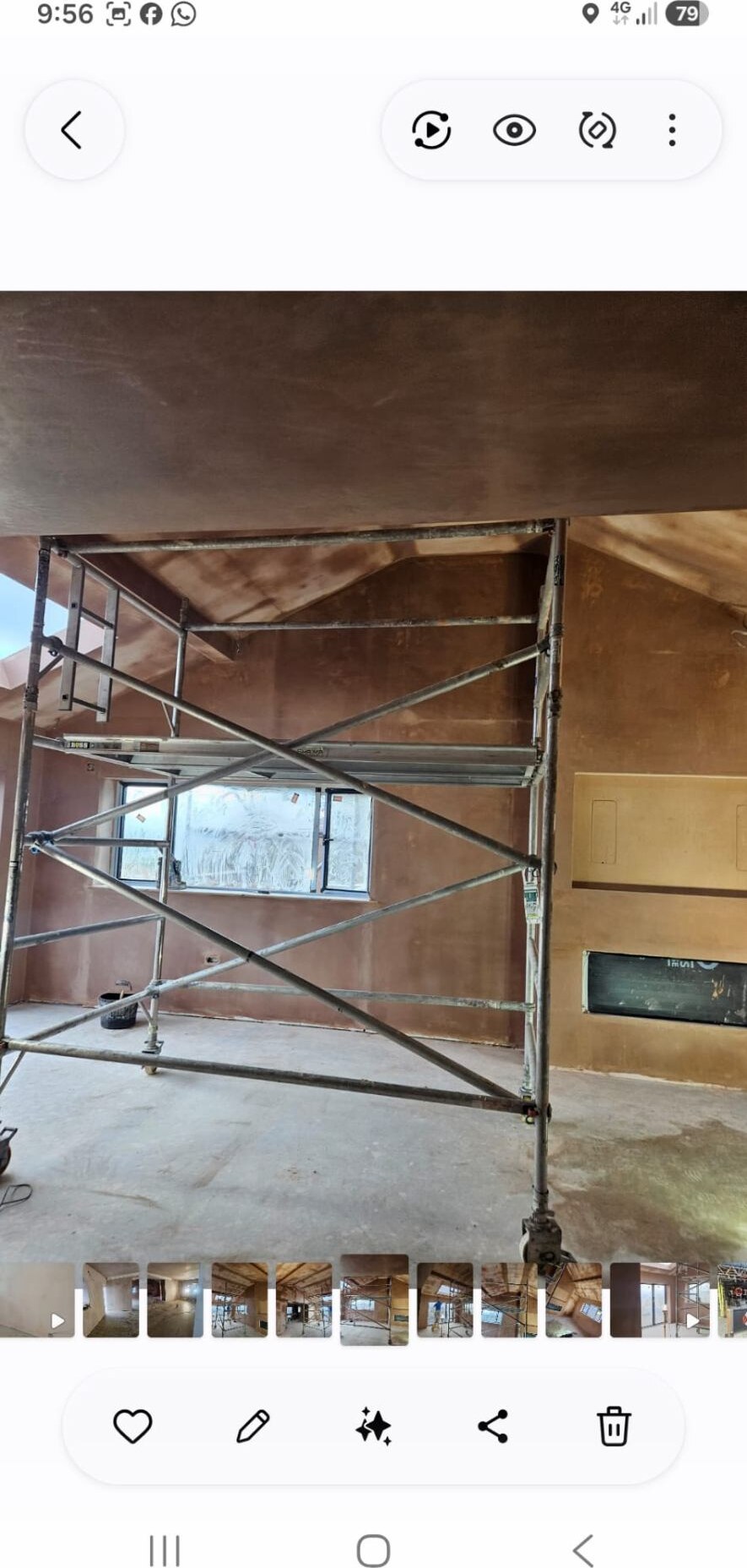 Large room plastering by D Whitley Plastering